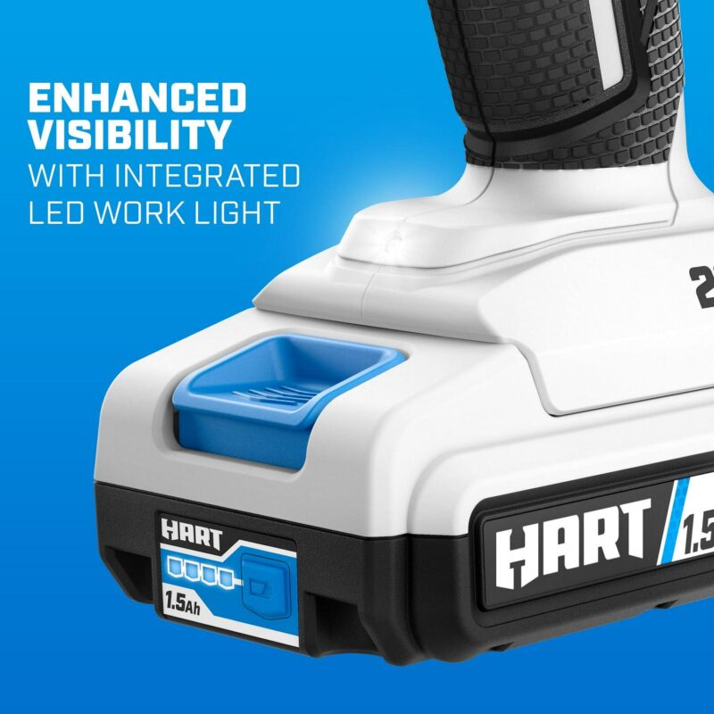 HART 20-Volt Cordless 1/2-inch Drill/Driver Kit, (2) 1.5Ah Lithium-Ion Batteries, Gen 2 - Image 11