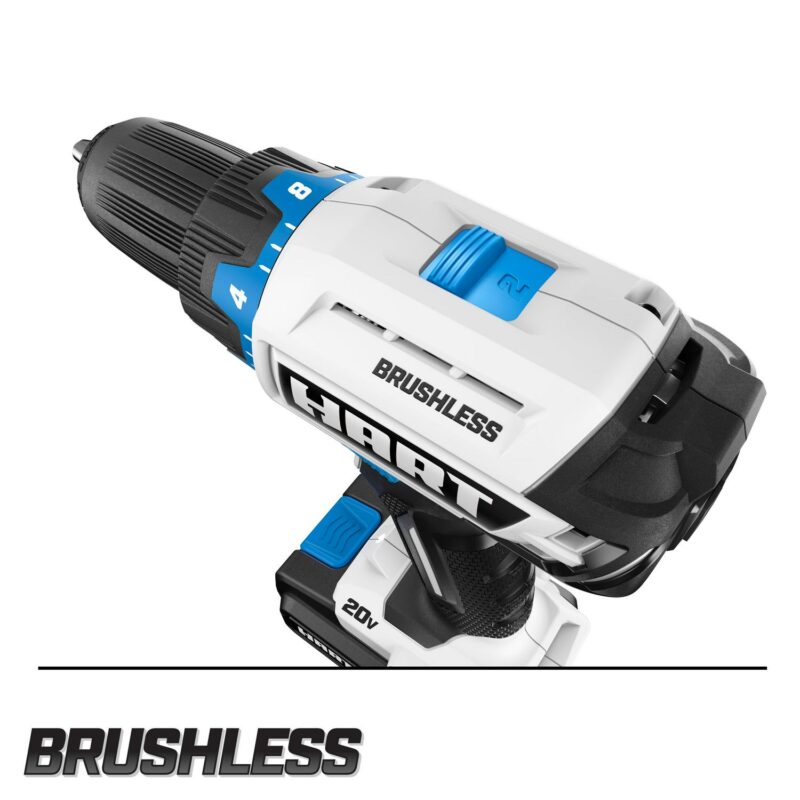 HART 20-Volt Cordless Brushless 1/2-inch Drill/Driver Kit and 10-inch Storage Bag (1) 2Ah Lithium-Ion Battery - Image 10
