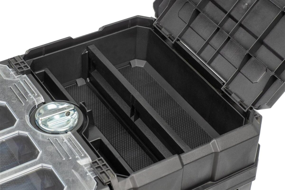 HART 24in Rolling Tool Box, Portable Black Resin Toolbox - Image 7