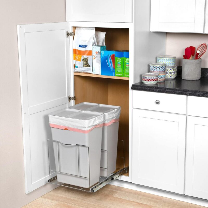 HOLDN' STORAGE Pull Out Trash Can a Heavy Duty Metal Sliding System with 5 Year Limited Warranty -Cans Not Included. - Image 7