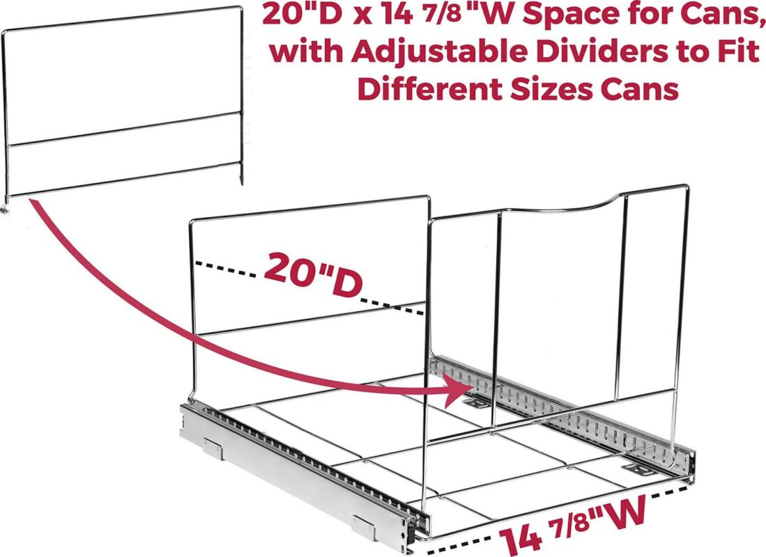 HOLDN' STORAGE Pull Out Trash Can a Heavy Duty Metal Sliding System with 5 Year Limited Warranty -Cans Not Included. - Image 3
