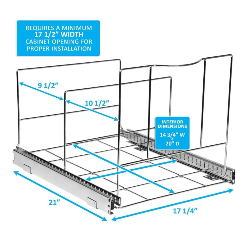 HOLDN' STORAGE Pull Out Trash Can a Heavy Duty Metal Sliding System with 5 Year Limited Warranty -Cans Not Included. - Image 9