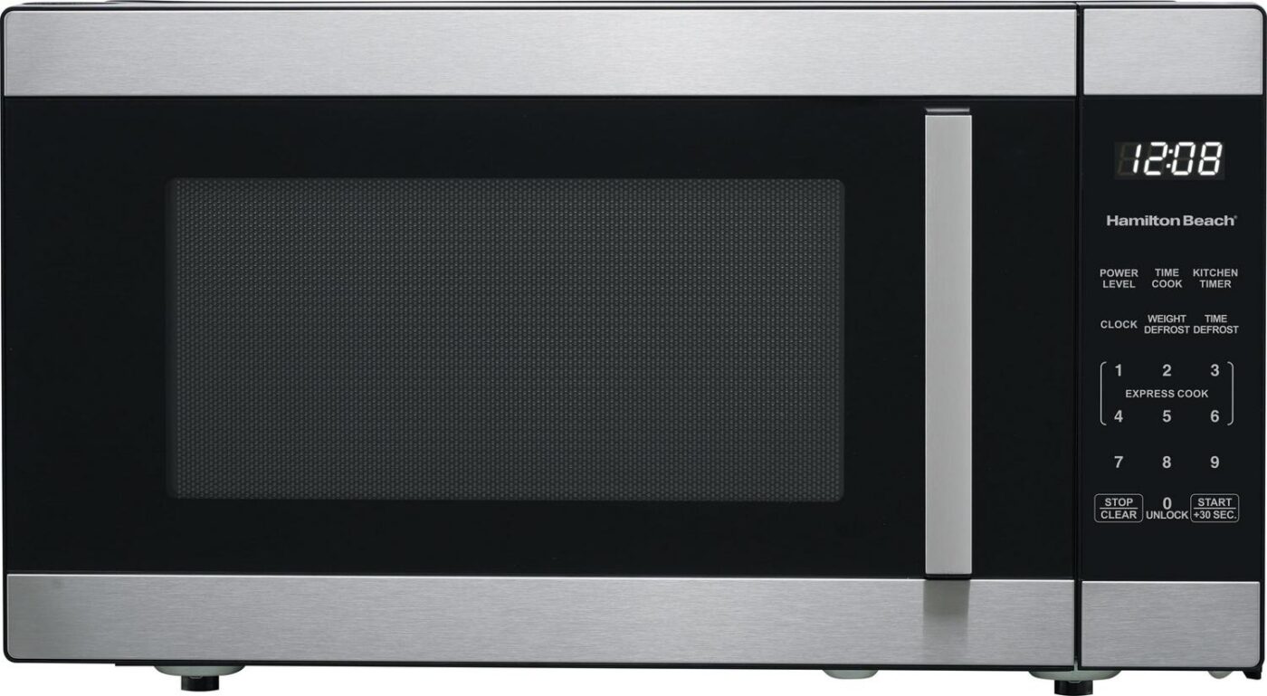 Hamilton Beach 1.6 Cu ft Sensor Cook Countertop Microwave Oven in Stainless Steel, New