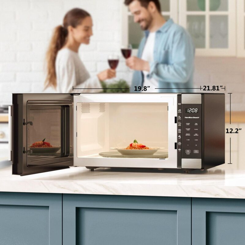 Hamilton Beach 1.6 Cu ft Sensor Cook Countertop Microwave Oven in Stainless Steel, New - Image 7