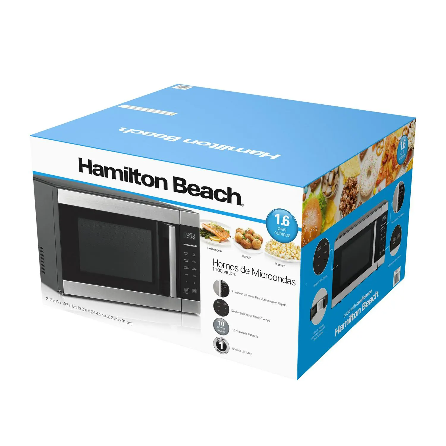 Hamilton Beach 1.6 Cu ft Sensor Cook Countertop Microwave Oven in Stainless Steel, New 11 Hamilton Beach 1.6 Cu ft Sensor Cook Countertop Microwave Oven in Stainless Steel, New - Image 11