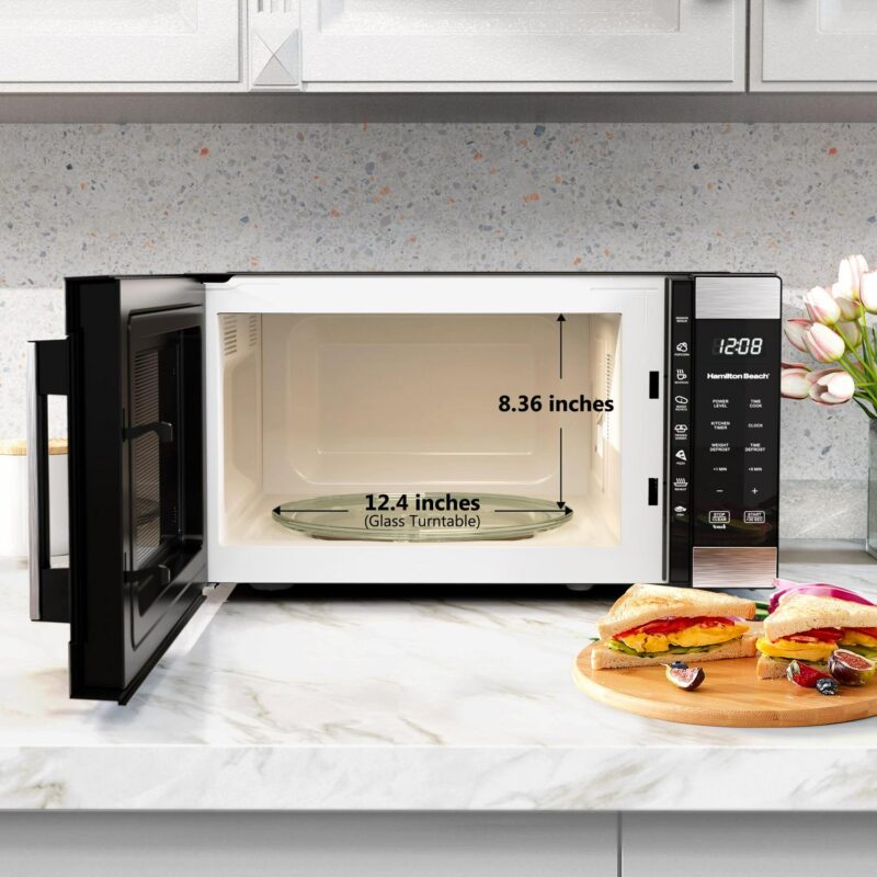 Hamilton Beach 1.6 Cu ft Sensor Cook Countertop Microwave Oven in Stainless Steel, New - Image 8