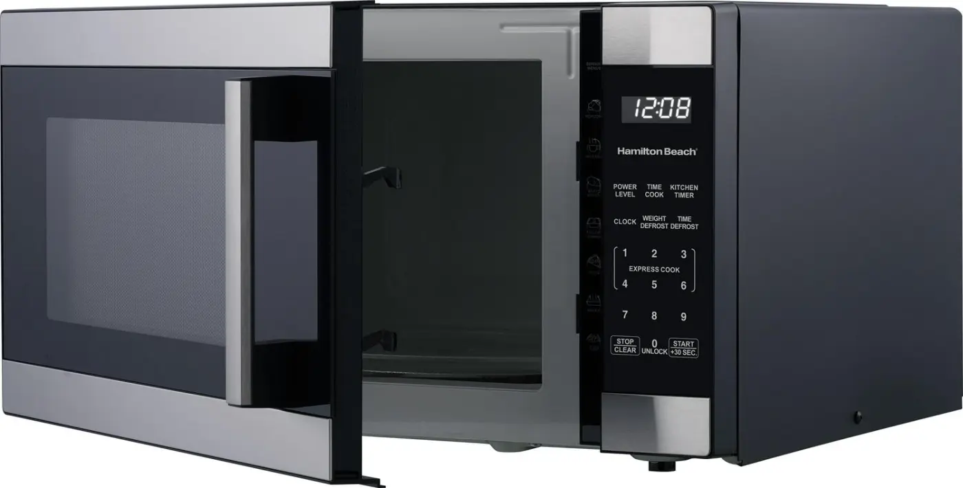Hamilton Beach 1.6 Cu ft Sensor Cook Countertop Microwave Oven in Stainless Steel, New - Image 3