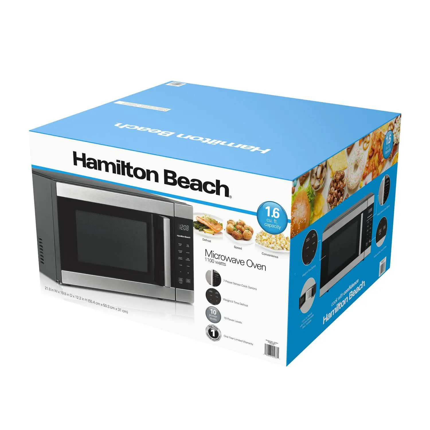 Hamilton Beach 1.6 Cu ft Sensor Cook Countertop Microwave Oven in Stainless Steel, New 10 Hamilton Beach 1.6 Cu ft Sensor Cook Countertop Microwave Oven in Stainless Steel, New - Image 10