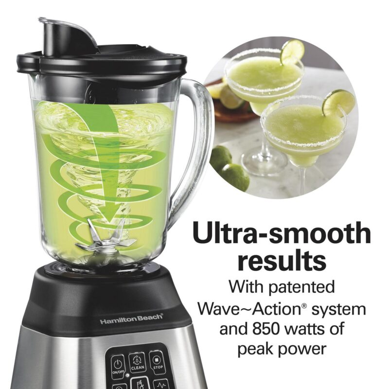 Hamilton Beach Smoothie Smart Blender, 48 oz. Glass Jar, 56202 - Image 4