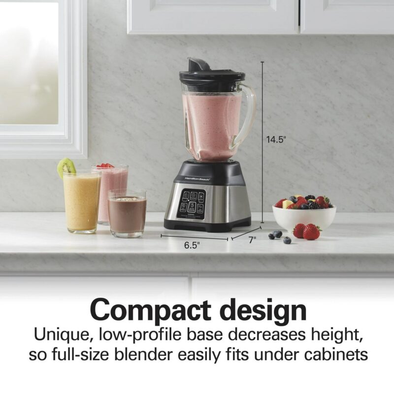 Hamilton Beach Smoothie Smart Blender, 48 oz. Glass Jar, 56202 - Image 6