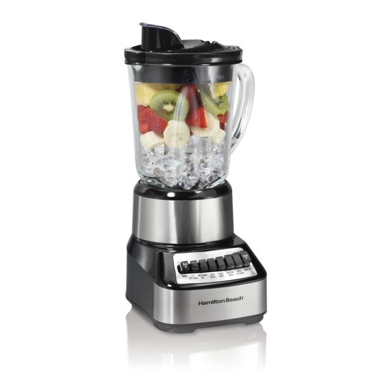 Hamilton Beach Wave Crusher Multi-Function Blender with 40 oz. Glass Jar and 14 Functions for Puree, Ice Crush, Shakes and Smoothies, Stainless Steel, 54221 - Image 3