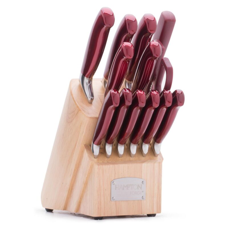 Hampton Signaturea c Argentum Red - 14 Piece Knife Block Set, Forged
