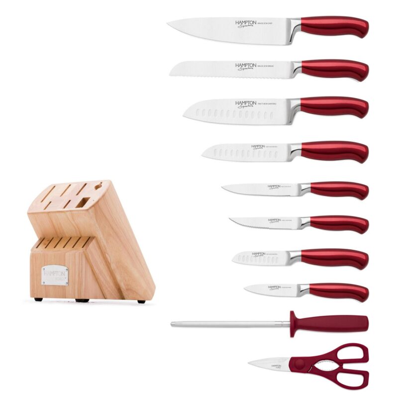 Hampton Signaturea c Argentum Red - 14 Piece Knife Block Set, Forged - Image 2