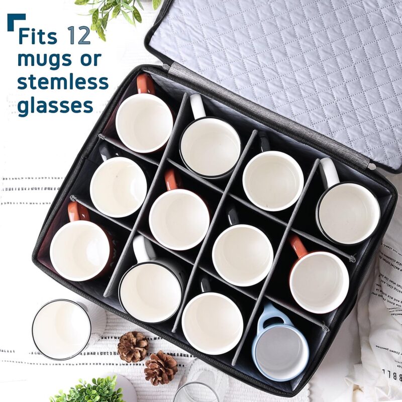 Hearth and Harbor Dinnerware Storage Container Set, Securely Padded (8pc) - Image 7