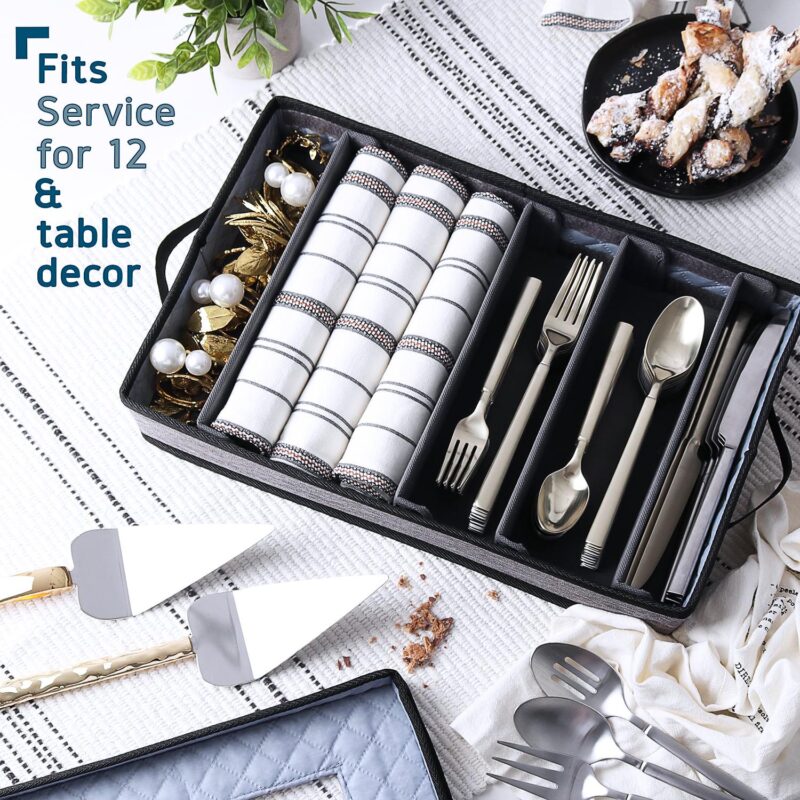 Hearth and Harbor Dinnerware Storage Container Set, Securely Padded (8pc) - Image 3