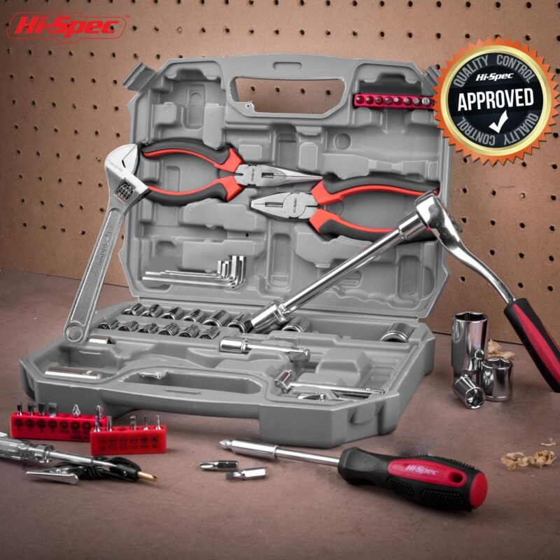 Hi-Spec Tools 67pc Metric Hand Tool Kit Complete Car Tool Set, Motorcycle, Engine and Garage Repair Hand Tools with Sockets, Ratchet Wrench, Home and Automotive Tool Set - Image 7