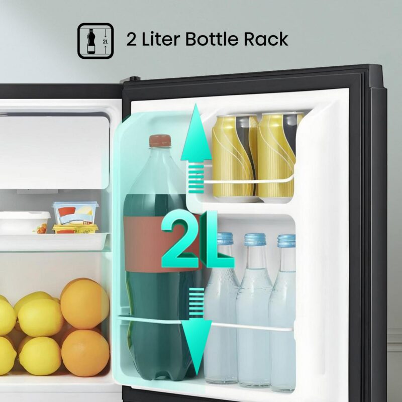 Hisense 1.6 Cu Ft Single Door Mini Fridge, Black, Energy Star, 1 Year Warranty, WMS017M6XBE New - Image 4
