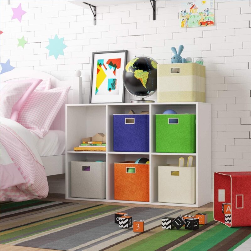Homfa 6 Cube Bookcase, Storage Cabinet Unit Freestanding Display Stand Shelves, White - Image 3