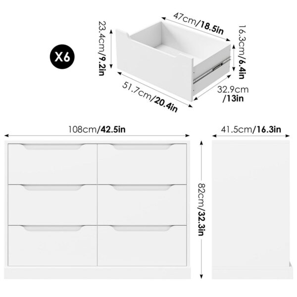 Homfa 6 Drawer 42 5 6b4f00855eeba400352a6c53928a87c4