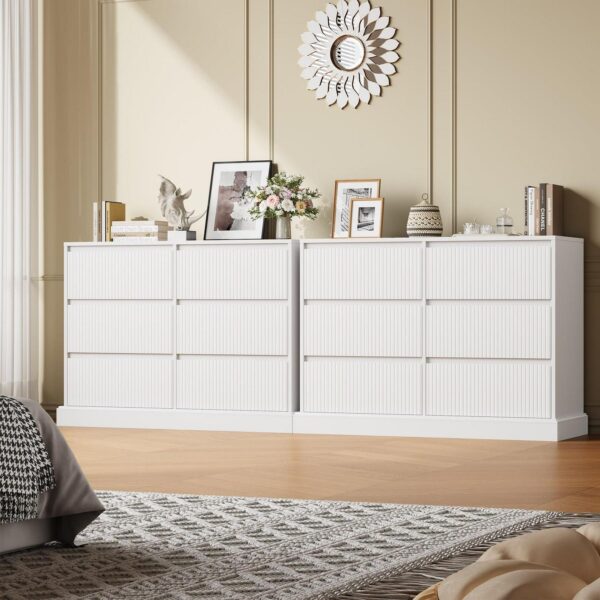 Homfa 6 Drawer White 383a31146598b020a0228c2ec4ae0481