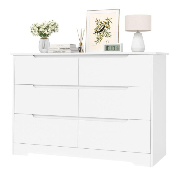 Homfa 6 Drawer White cdbc3b8b2d588f090abf97417323c97a
