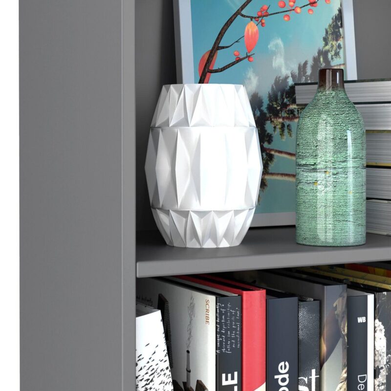 Homfa 6-tier Gray Bookshelf, 70.8  Tall Bookcase, Wood Shelving Unit for Office Living Room - Image 3