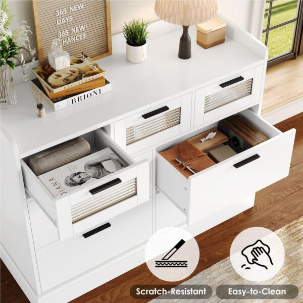 Homfa 7 Drawer White e98f5bd93cb0b36df873b5825360a03a