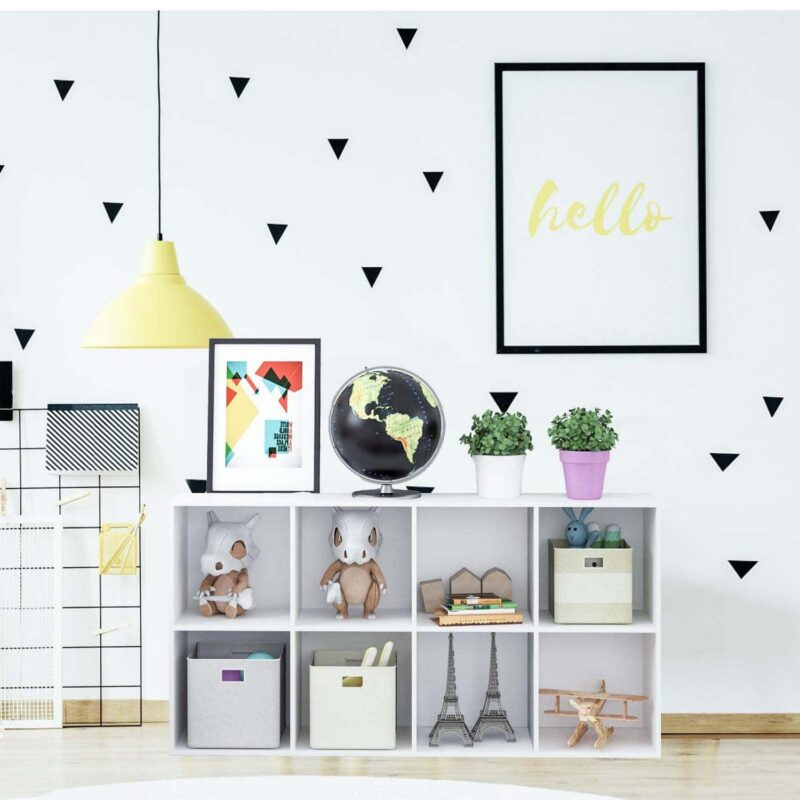 Homfa White Bookcase, 8 Cubes Storage Cabinet Unit Freestanding Display Stand Shelves - Image 5