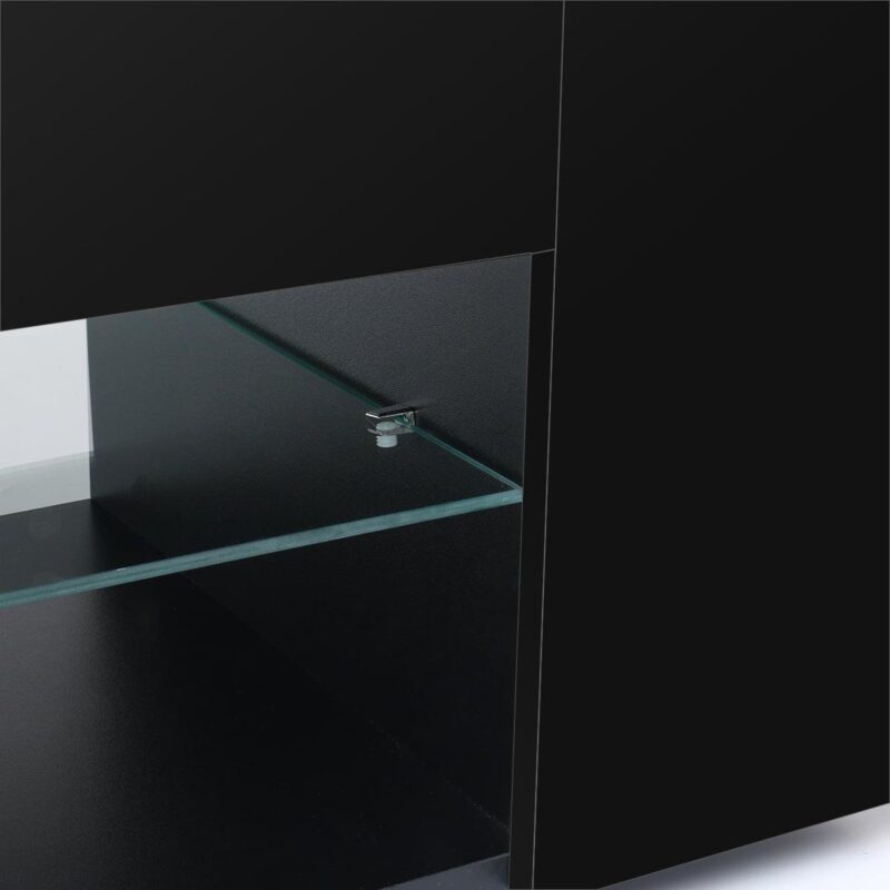 Hommpa LED TV Stand TV Cabinet for TVs up to 65  with Side Bookshelf and 4 Open Shelves Modern Television Media Console Entertainment Center - Image 10