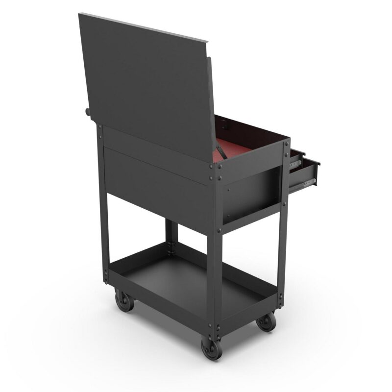 Hyper Tough 28-inch Steel Mechanics Tool Cart, 500 lb Capacity, Powder-Coated Finish, Black - Image 5