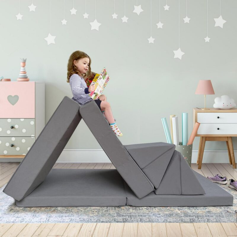 Imaginarium Kids and Toddler Play Couch, Dark Gray - Image 9