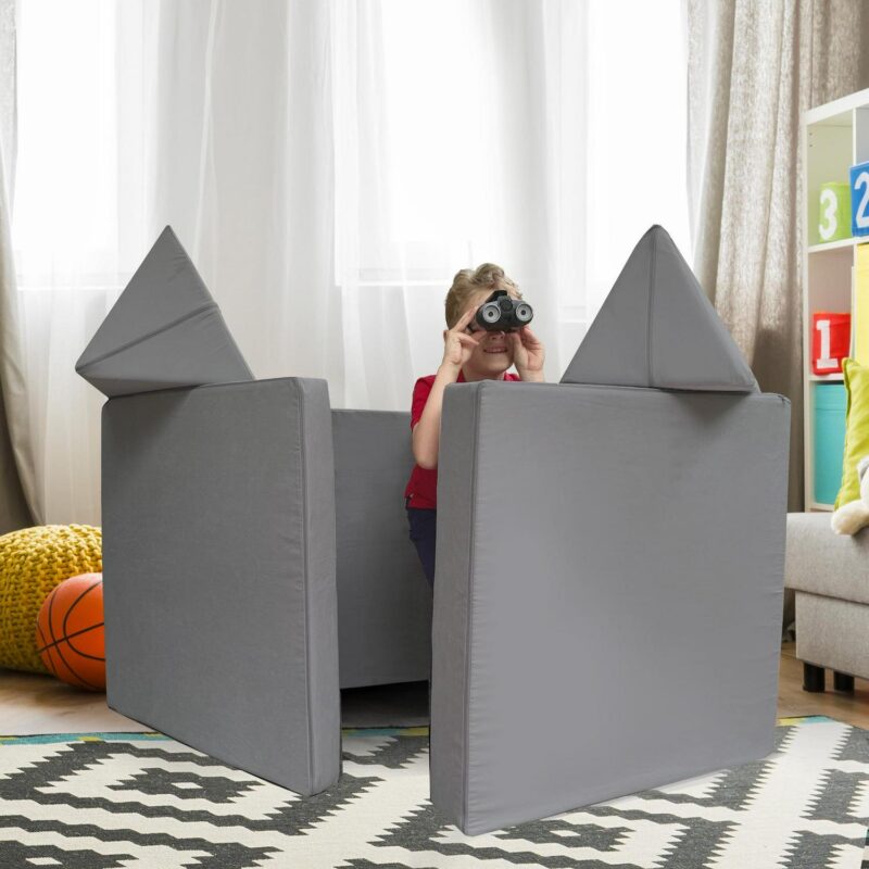 Imaginarium Kids and Toddler Play Couch, Dark Gray - Image 7