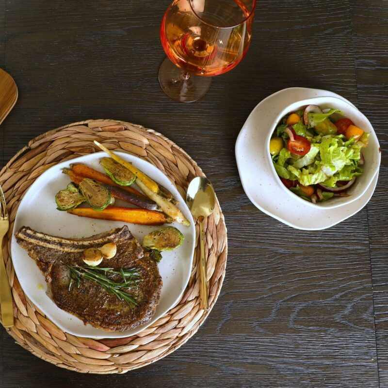 Just Feed Me by Jessie James Decker 12-Piece Ceramic Dinnerware Set, Terracotta Rose Speckle and Cream - Image 10