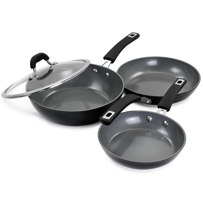 Kenmore Arlington 12-Piece Ceramic Cookware Set - Black Diamond - Image 6