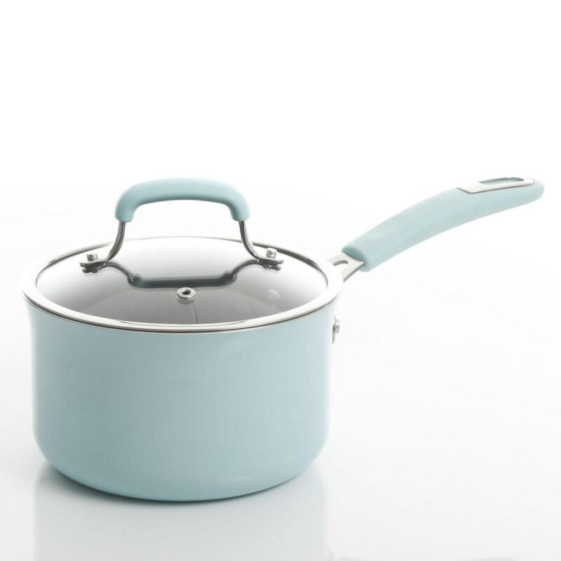 Kenmore Elite Andover 10 Piece Nonstick Aluminum Cookware Set in Glacier Blue - Image 11