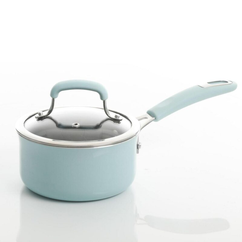 Kenmore Elite Andover 10 Piece Nonstick Aluminum Cookware Set in Glacier Blue - Image 10