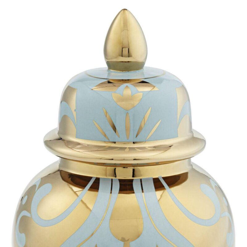 Kensington Hill Kensigton Hill Whittier Gold and Sage 14 5/8  High Ginger Jar with Lid - Image 3