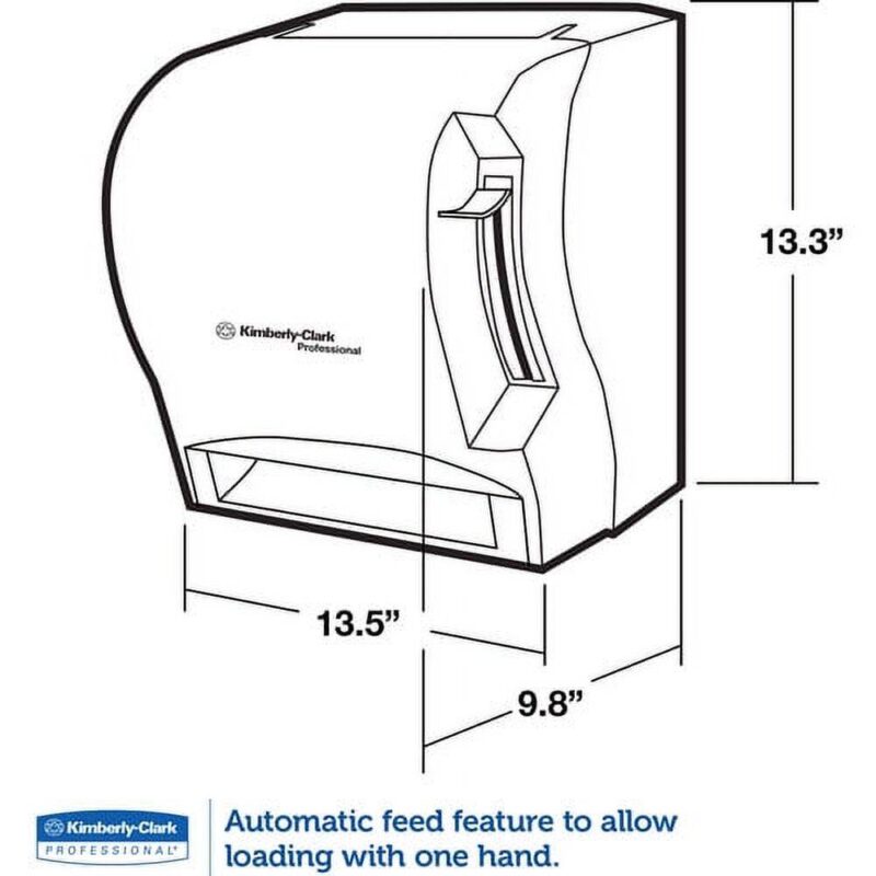 Kimberly-Clark Professional* Lev-R-Matic Roll Towel Dispenser, 13.3 x 9.8 x 13.5, Smoke -KCC09765 - Image 3