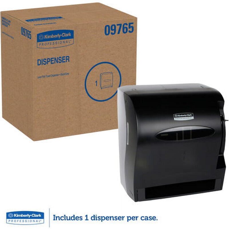 Kimberly-Clark Professional* Lev-R-Matic Roll Towel Dispenser, 13.3 x 9.8 x 13.5, Smoke -KCC09765 - Image 6