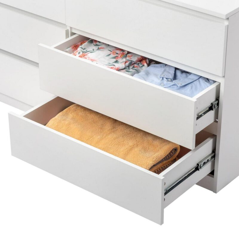 Ktaxon 6 Drawer Double Dresser, Kids Dresser, Nursery Dresser Drawer Organizer, Chest Of Drawers, White - Image 9