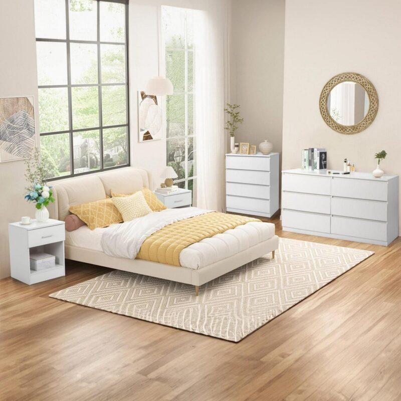 Ktaxon 6 Drawer Double Dresser, Kids Dresser, Nursery Dresser Drawer Organizer, Chest Of Drawers, White - Image 7