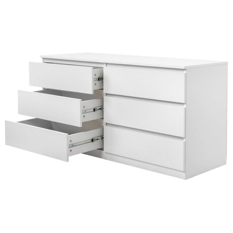 Ktaxon 6 Drawer Double Dresser, Kids Dresser, Nursery Dresser Drawer Organizer, Chest Of Drawers, White - Image 8