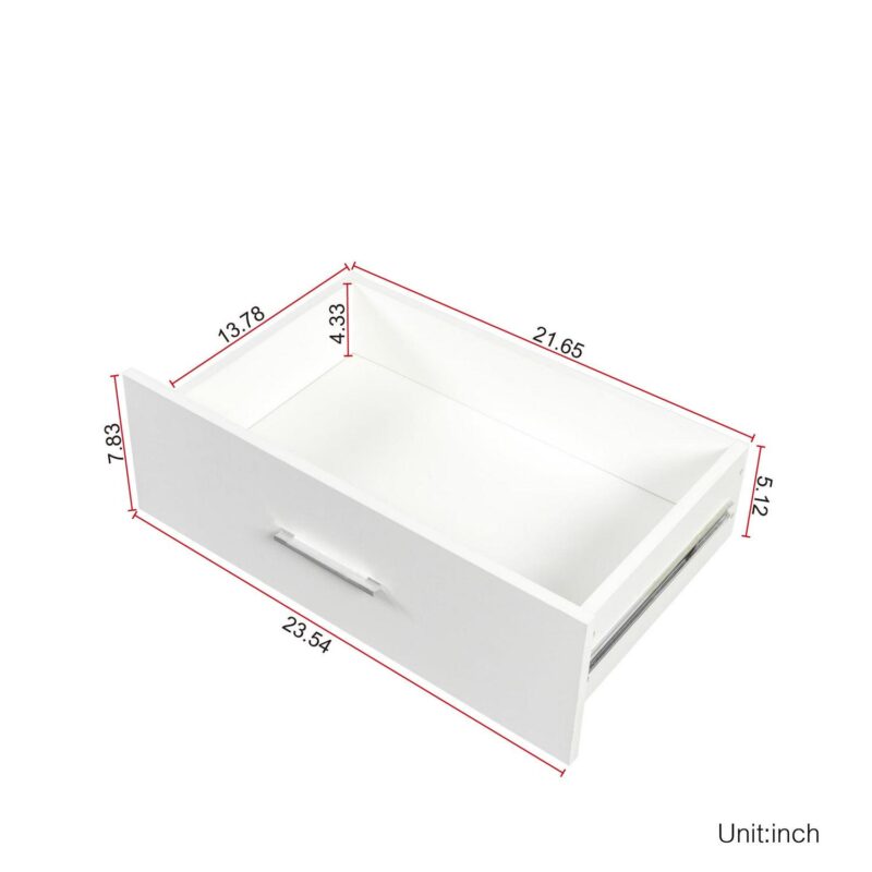 Ktaxon Bedroom Dresser with 6 Drawers, Wooden Double Dresser for Entryway, Wide Storage Cabinet for Living Room, White - Image 5