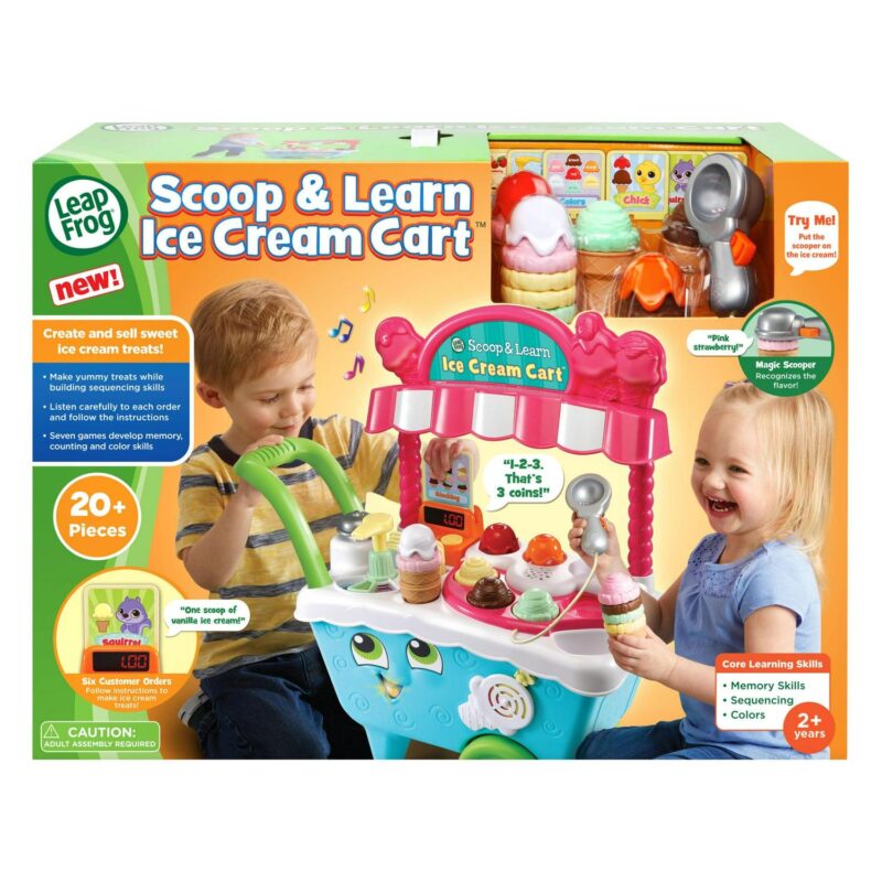 LeapFrog Scoop and Learn Ice Cream Cart Play Food with Accessories Included, Baby and Toddler Toys - Image 10