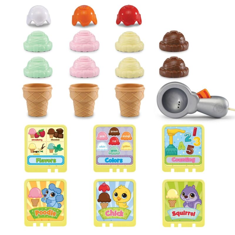 LeapFrog Scoop and Learn Ice Cream Cart Play Food with Accessories Included, Baby and Toddler Toys - Image 8