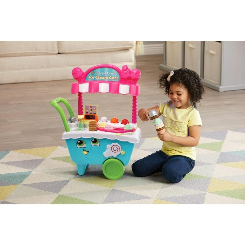 LeapFrog Scoop and Learn Ice Cream Cart Play Food with Accessories Included, Baby and Toddler Toys - Image 3