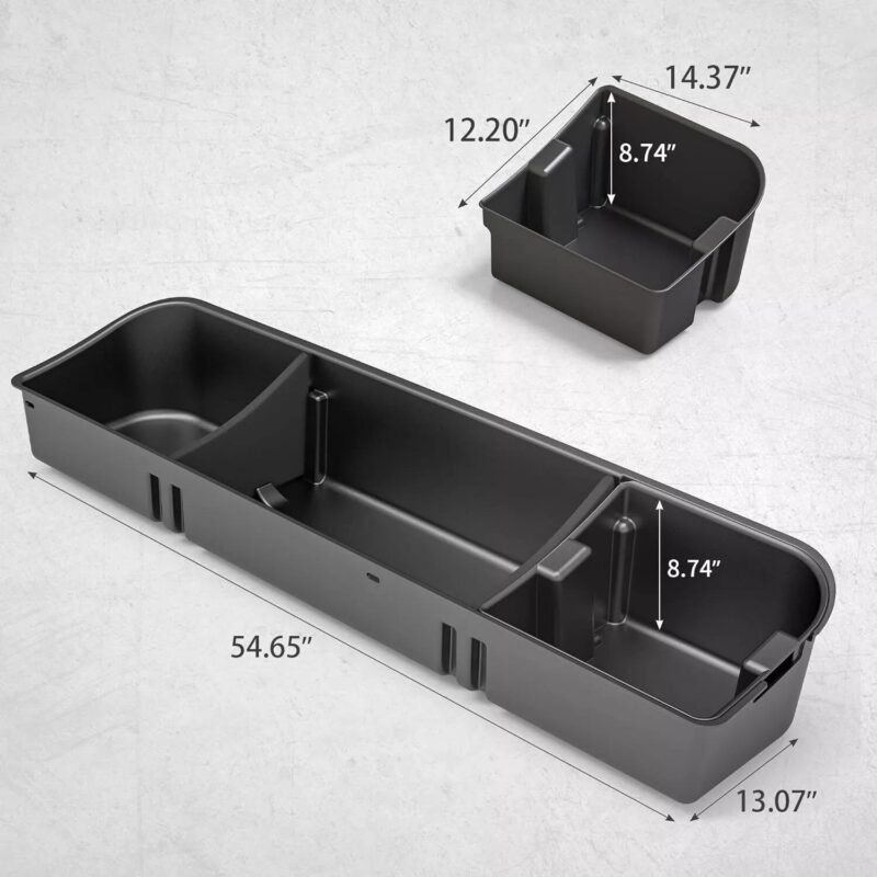Ledkingdomus Under Seat Storage Box fit for 2015-2023 2024 Ford F150 SuperCrew Cab and Crew Cab 2in1 Design Max Storage - Image 3
