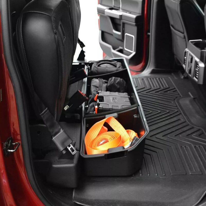 Ledkingdomus Under Seat Storage Box fit for 2015-2023 2024 Ford F150 SuperCrew Cab and Crew Cab 2in1 Design Max Storage - Image 5