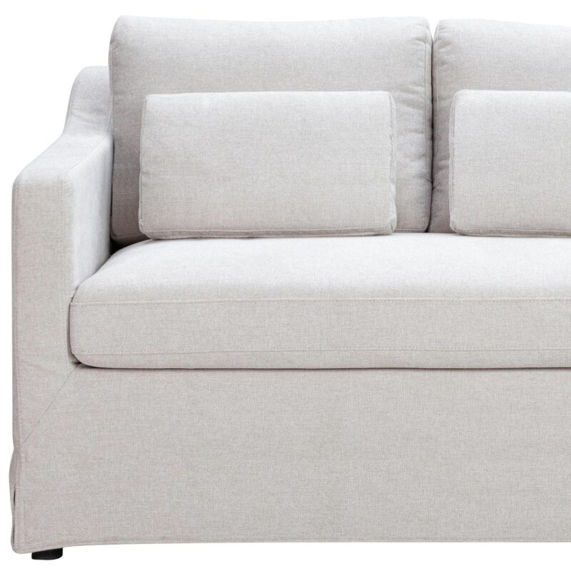 Lifestyle Solutions Riley Farmhouse Slip-Cover Style Upholstered Sofa, Oatmeal Fabric - Image 6