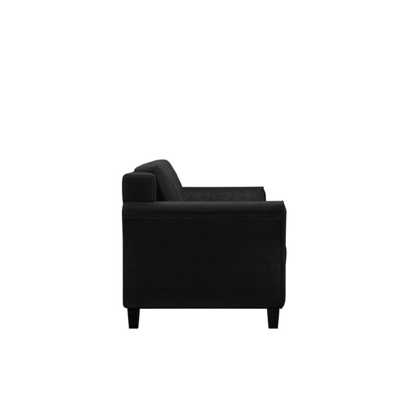 Lifestyle Solutions Taryn Curved Arms Sofa, Black Fabric - Image 11
